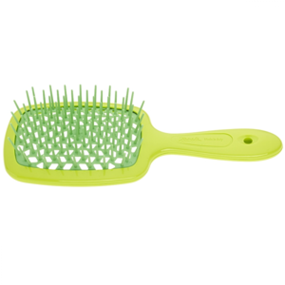 Janeke 1830 Массажная расческа для волос Superbrush, зелёный лайм