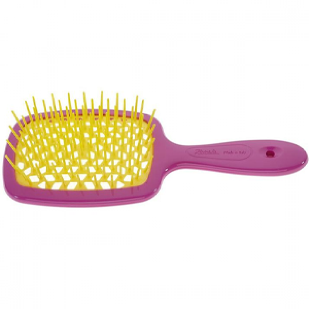 Janeke 1830 Массажная расческа для волос Superbrush, розово-желтый