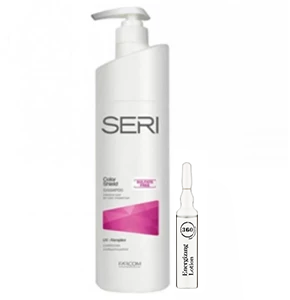 Farcom Professional Шампунь бессульфатный для окрашенных волос Seri Color Shield, 1000 мл + Kaaral Энергетический лосьон для волос 360 Energizing, 10 мл