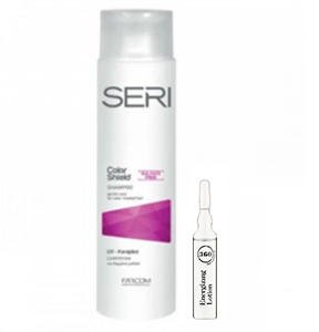 Farcom Professional Шампунь бессульфатный для окрашенных волос Seri Color Shield, 300 мл + Kaaral Энергетический лосьон для волос 360 Energizing, 10 мл