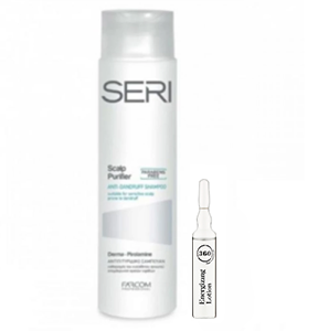 Farcom Professional Шампунь против перхоти Seri Scalp Purifier без парабенов, 300 мл + Kaaral Энергетический лосьон для волос 360 Energizing, 10 мл