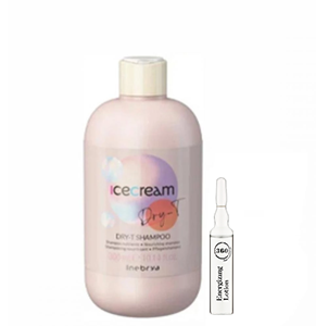 Inebrya Питательный шампунь для сухих, пористых и обработанных волос Ice cream DRY-T, 300 мл + Kaaral Энергетический лосьон для волос 360 Energizing, 10 мл