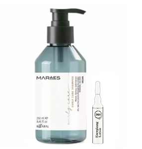 Kaaral Шампунь для кудрявых и волнистых волос восстанавливающий Maraes Curly Care, 250 мл + Kaaral Энергетический лосьон для волос 360 Energizing, 10 мл