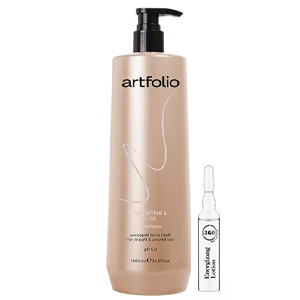 Artfolio Питательный и разглаживающий шампунь NUTRITIVE & LISS 1000 мл + Kaaral Энергетический лосьон для волос 360 Energizing, 10 мл