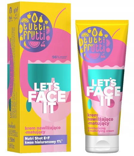 Farmona Увлажняющий и матирующий крем для лица Tutti Frutti Let's Face It, 50 мл 