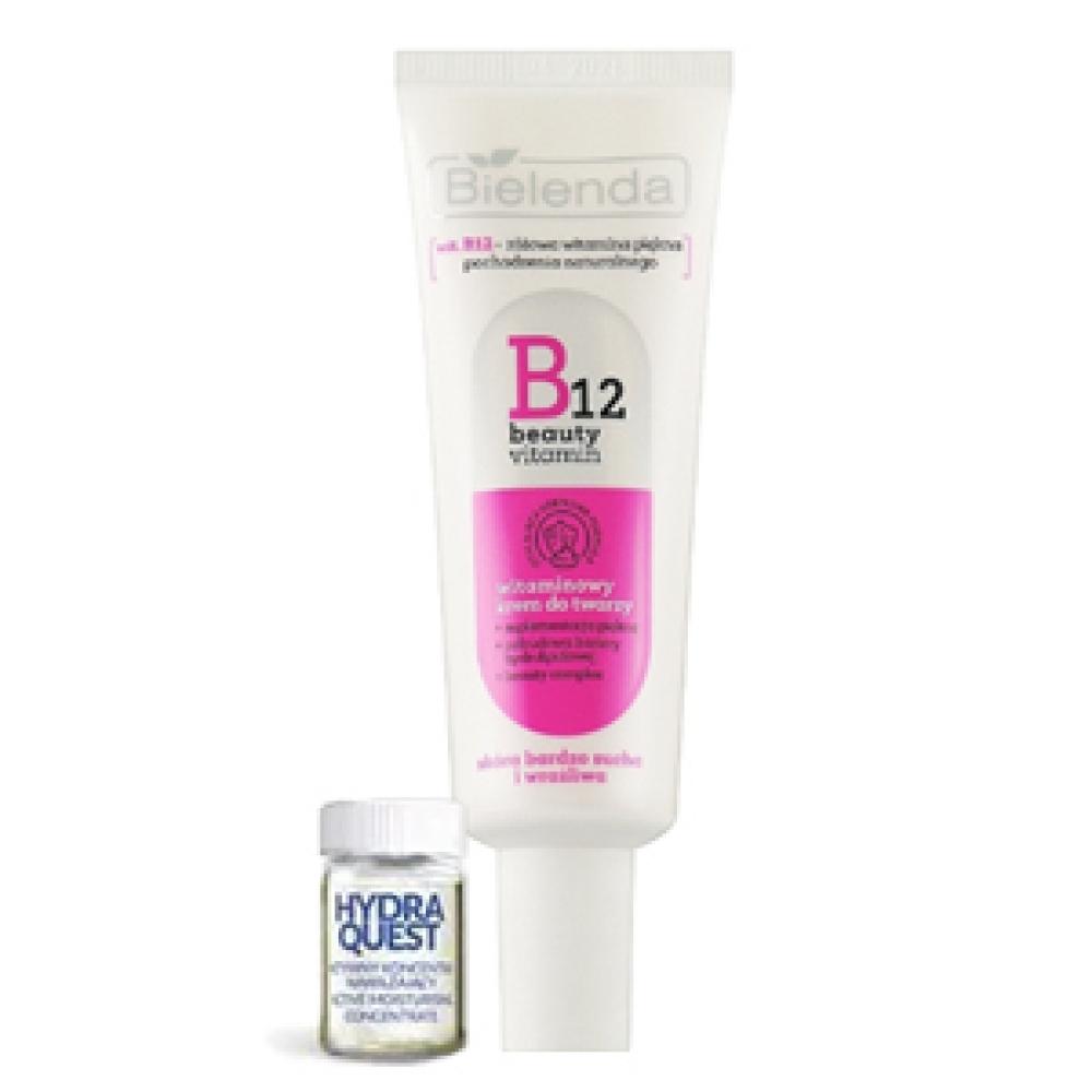 Bielenda Витаминный крем для лица B12 Beauty Vitamin, 50 мл + Farmona Professional Активный увлажняющий концентрат HYDRA QUEST, 1 шт