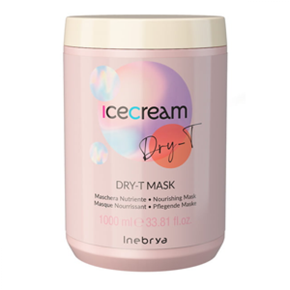 Inebrya Питательная маска для сухих, пористых и обработанных волос Ice cream DRY-T, 1000 мл
