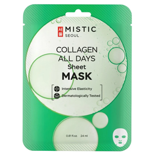 MISTIC Тканевая маска для лица с коллагеном Collagen All Days Sheet Mask, 24 мл 