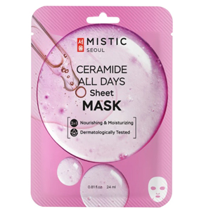 MISTIC Тканевая маска для лица с керамидами Ceramide All Days Sheet Mask, 24 мл 
