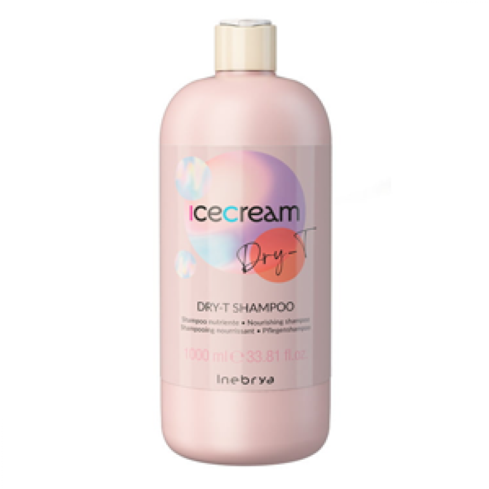 Inebrya Питательный шампунь для сухих, пористых и обработанных волос Ice cream DRY-T, 1000 мл