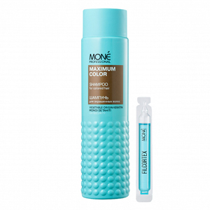 Mone Professional Шампунь для окрашенных волос MAXIMUM COLOR SHAMPOO, 300 мл + Реструктурирующий эликсир в ампулах FILCORTEX RECOVERY AMPOULE, 1 шт