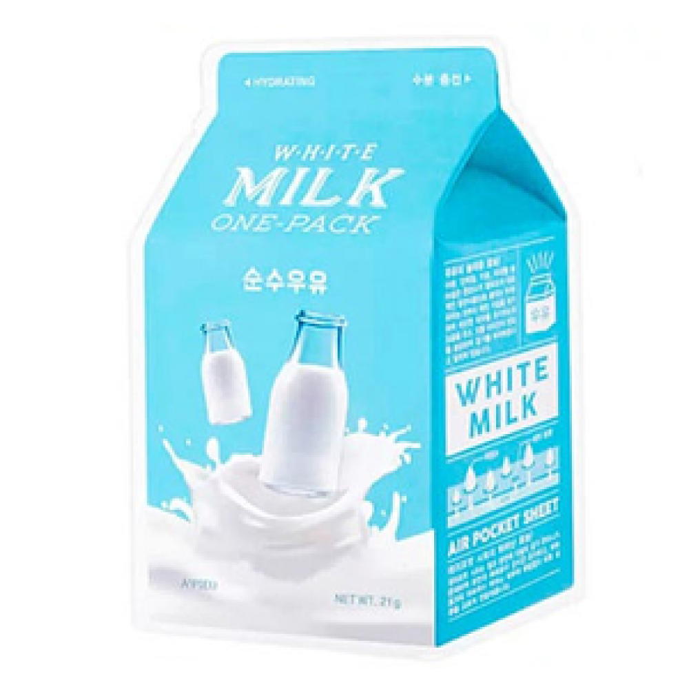 APIEU Тканевая маска смягчающая Pure Milk с экстрактом молока и алоэ, 21 мл