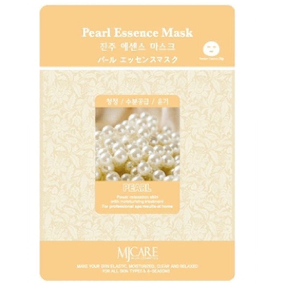 MJCARE Маска тканевая для лица Жемчуг MIJIN Pearl Essence Mask, 1 шт