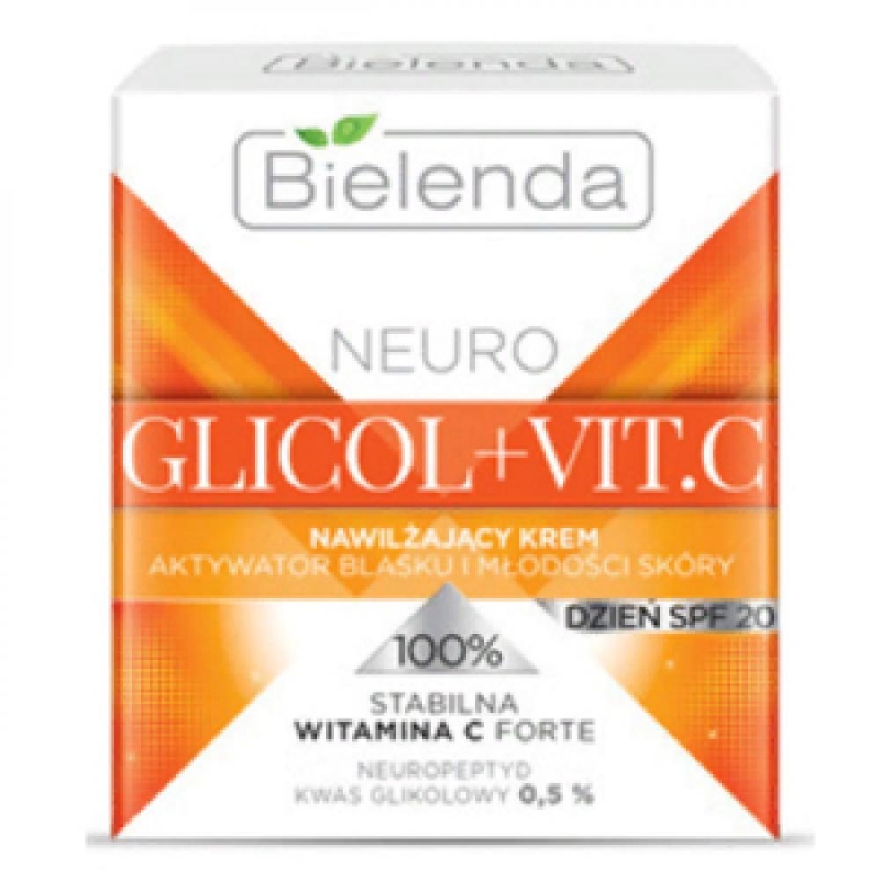 Bielenda Крем увлажняющий дневной активатор блеска и молодости кожи SPF 20 Neuro Glicol + Vitamin C 50 мл