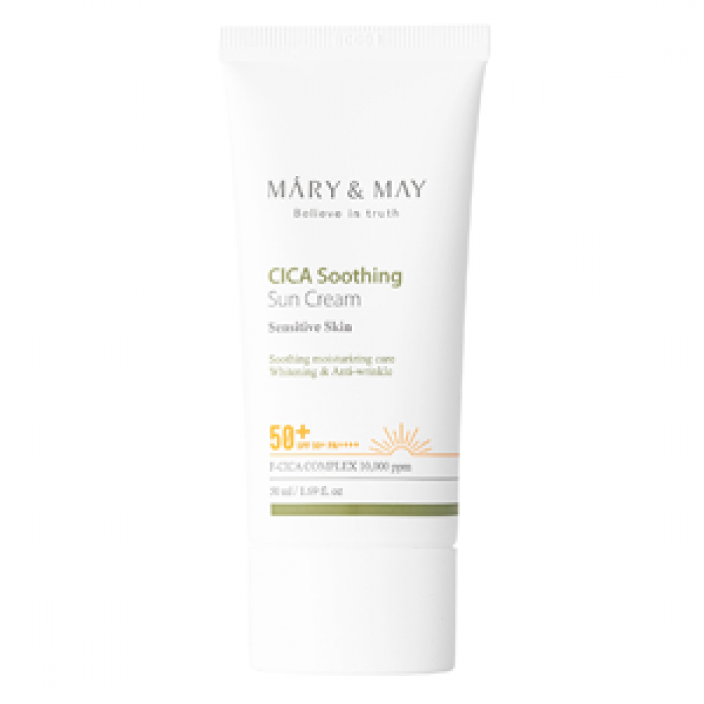 Mary&May Солнцезащитный крем SPF 50+ PA++++ CICA Soothing Sun Cream, 50 мл