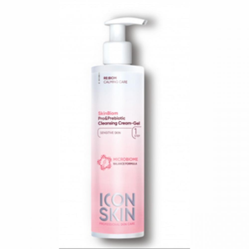 ICON SKIN Очищающий крем-гель для умывания c про- и пребиотиками Skinbiom, 150 мл