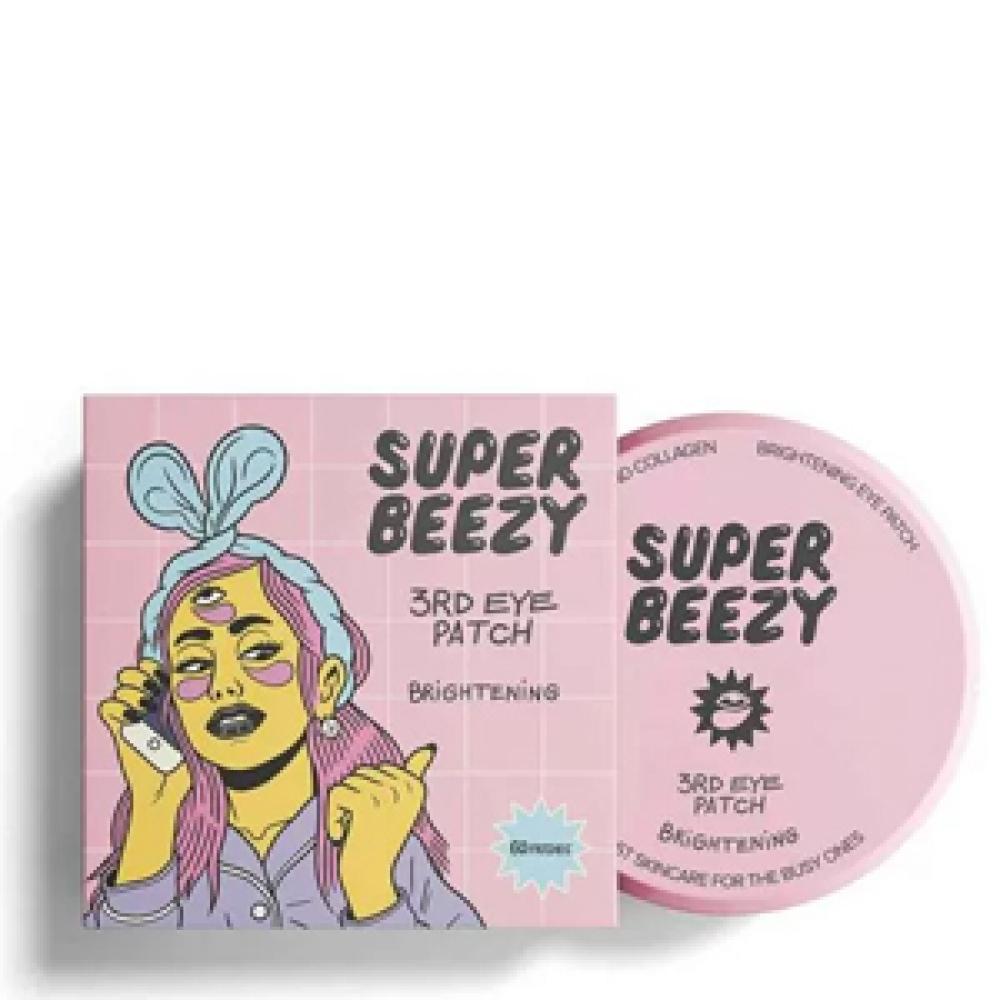 Super Beezy Розовые гидрогелевые патчи от темных кругов с анти-эйдж эффектом 3RD Eye Patch Brightening, 60 шт