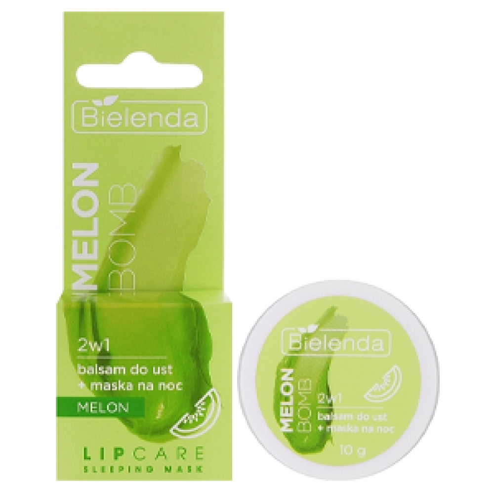 Bielenda Бальзам для губ + Ночная маска Lip Care Sleeping Mask Дыня, 10 гр