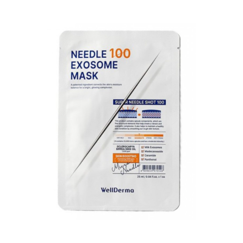 WellDerma Маска для лица с игольчатыми экзосомами Needle 100 Exosome Mask Pack, 1 шт
