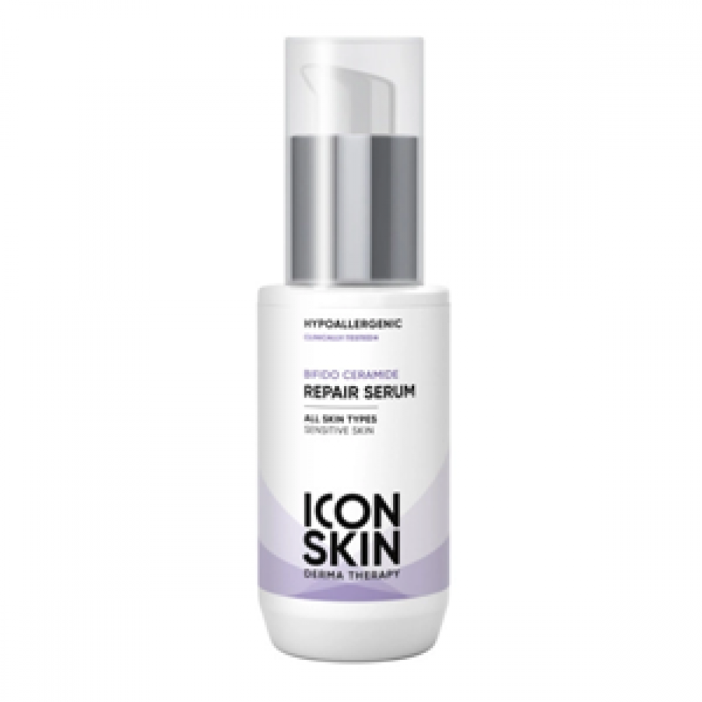 ICON SKIN Восстанавливающая сыворотка для лица для всех типов кожи Bifido Ceramide с комплексом церамидов и пребиотиков, 30 мл