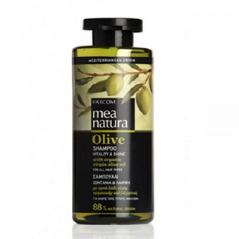 Farcom Шампунь для всех типов волос Mea natura Olive с оливковым маслом, 300 мл