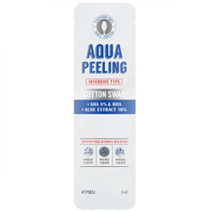 APIEU Пилинг для лица на ватной палочке интенсивный Aqua Peeling Cotton Swab (Intensive Type) с АНА и ВНА-кислотами, 1 шт 