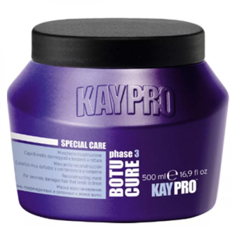 KAYPRO Маска реконструирующая для сильно поврежденных и склонных к ломкости волос BOTU-CURE с растительными пептидами, 500 мл