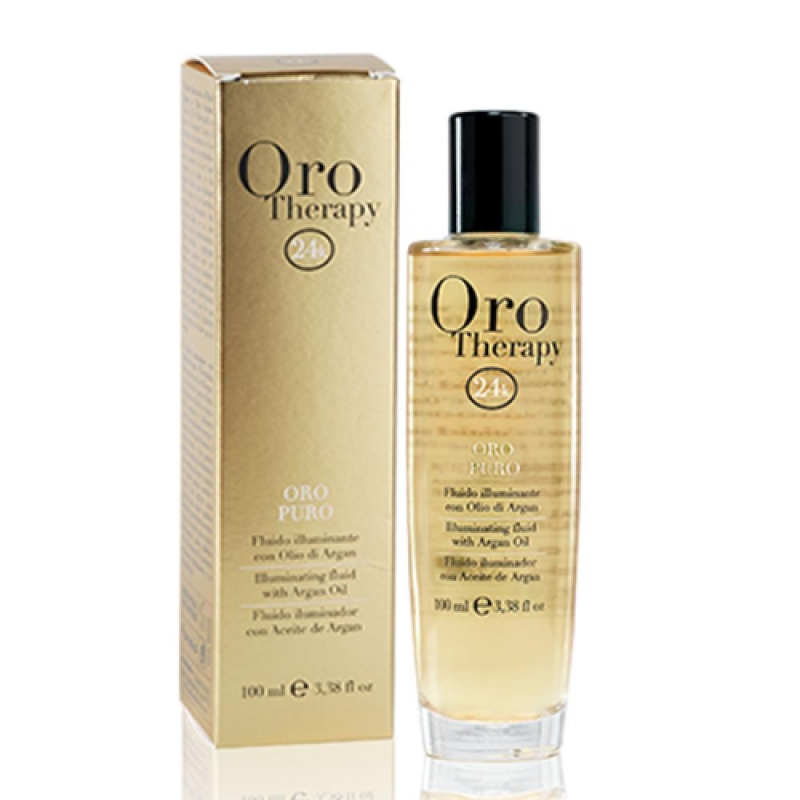 Fanola Сыворотка для волос Oro Therapy 24k Oro Puro с аргановым маслом и микрочастицами золота, 100 мл