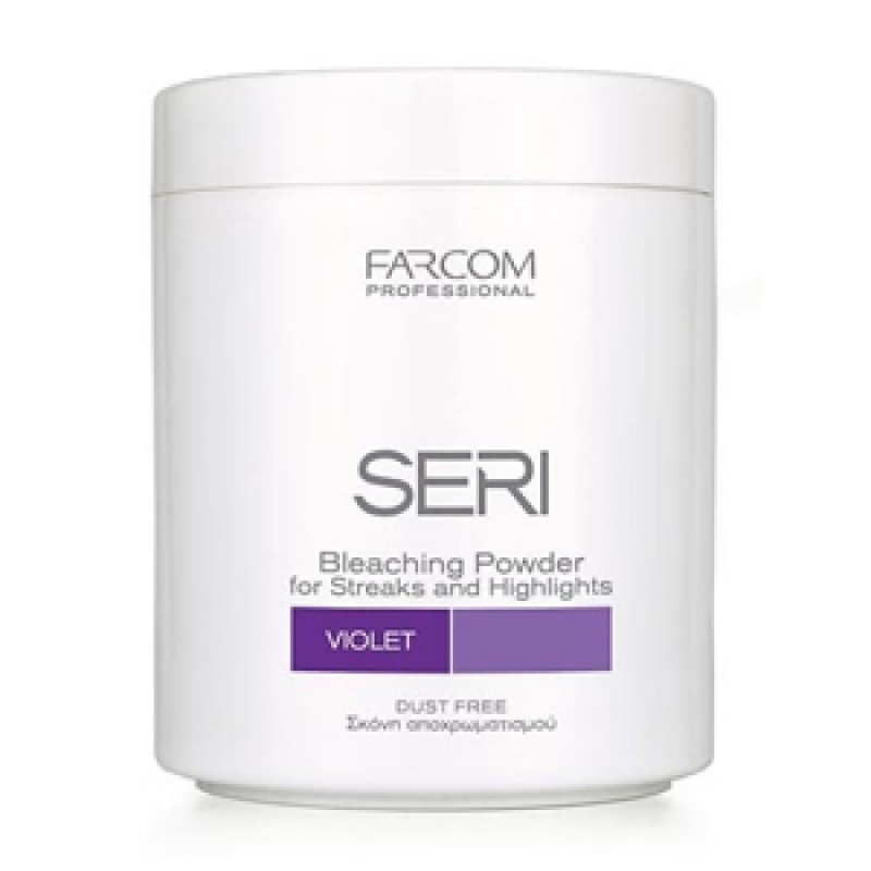 Farcom Professional Пудра осветляющая антижелтая Seri Violet Bleaching Powder, 500 гр