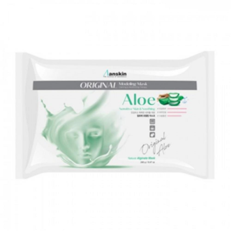 Anskin Маска альгинатная успокаивающая Aloe Modeling Mask с экстрактом алоэ, 240 гр
