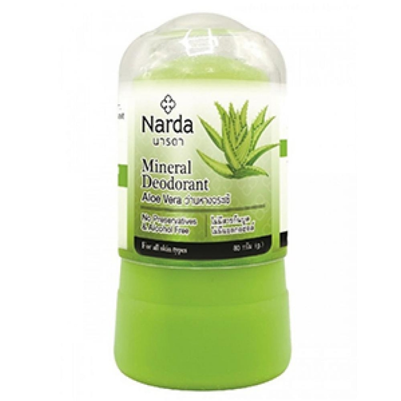 Narda Дезодорант кристаллический (квасцы), Mineral deodorant Aloe Vera Алоэ вера, 80 гр