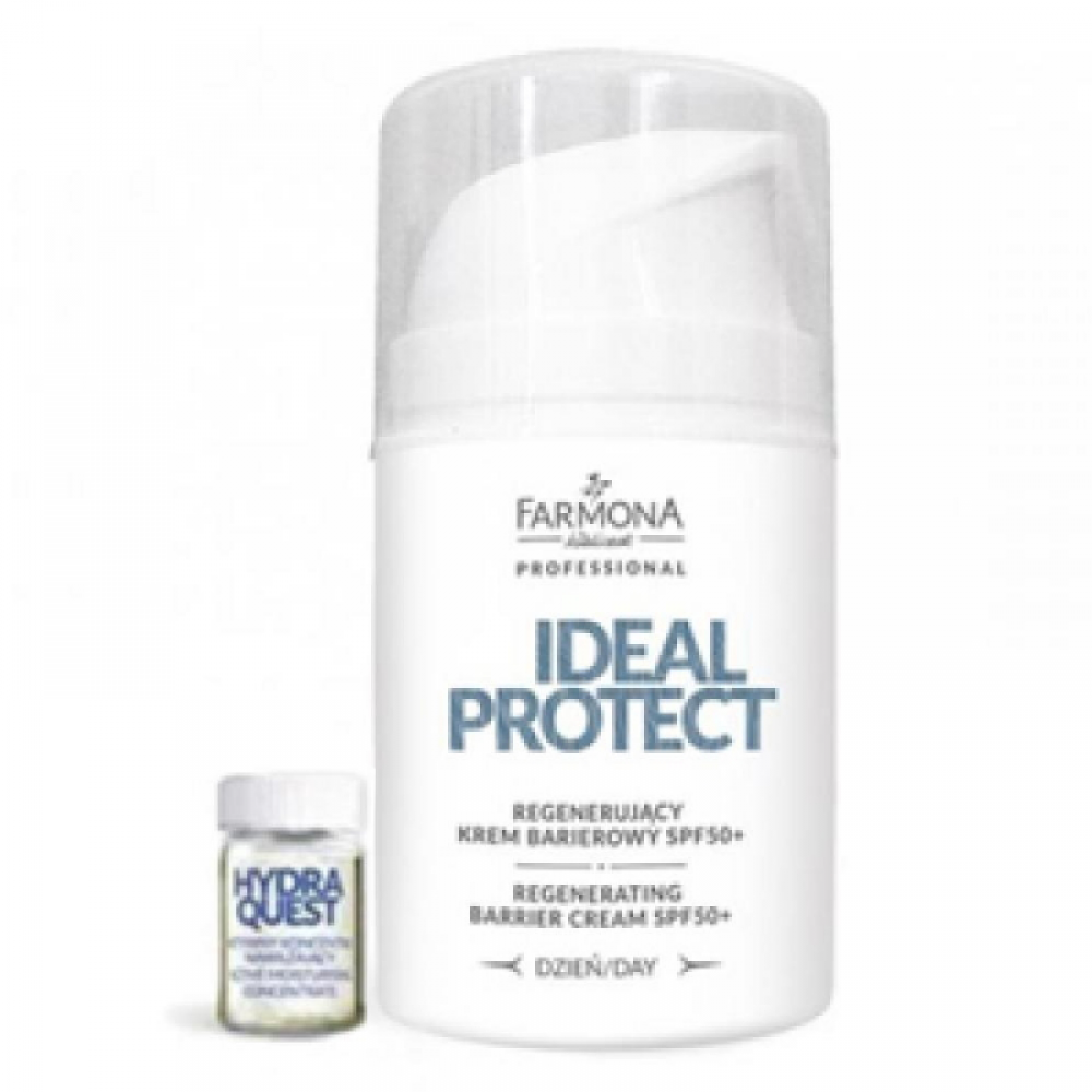 Farmona Professional Крем для лица ультра-защитный SPF 50 IDEAL PROTECT, 50 мл + Farmona Professional Активный увлажняющий концентрат HYDRA QUEST, 1 шт
