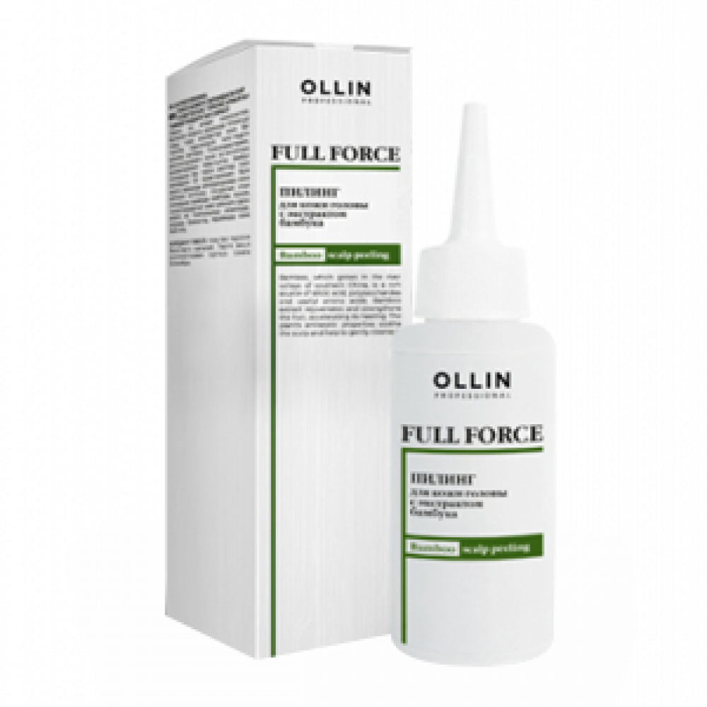 OLLIN Пилинг для кожи головы Full Force Hair & Scalp Purfying с экстрактом бамбука, 80 мл