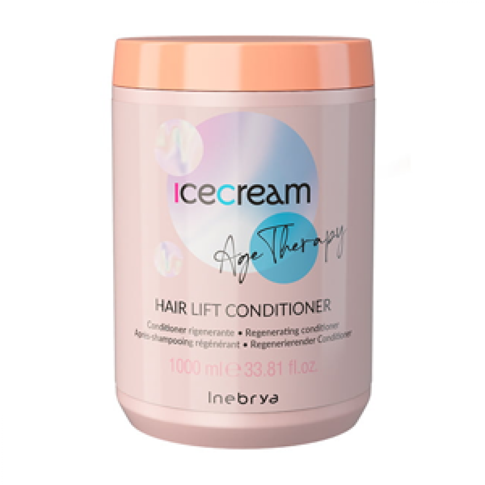 Inebrya Восстанавливающий кондиционер для зрелых, пористых, химически обработанных волос Ice cream AGE THERAPY HAIR LIFT, 1000 мл