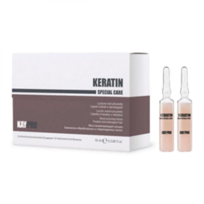 KAYPRO Лосьон реструктурирующий для химически поврежденных волос KERATIN с кератином, 12*10 мл